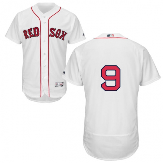 Men's Majestic Boston Red Sox #9 Ted Williams White Home Flex Base Authentic Collection MLB Jersey - Ujersey