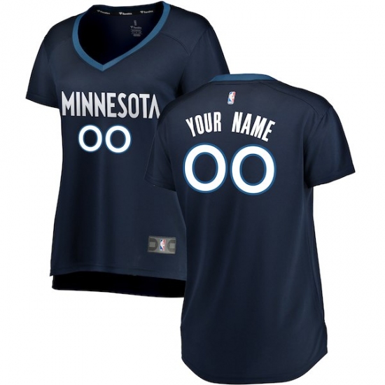Women's Minnesota Timberwolves Fanatics Branded Navy Fast Break Custom Jersey - Icon Edition - Ujersey