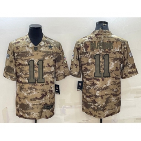 Men's Dallas Cowboys #11 Micah Parsons Camo Salute To Service Stitched Jersey - Ujersey