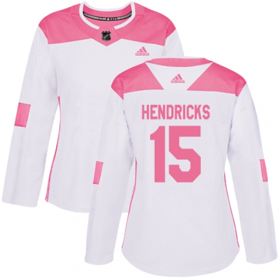 Women's Adidas Minnesota Wild #21 Eric Fehr Authentic White Pink Fashion NHL Jersey - Ujersey