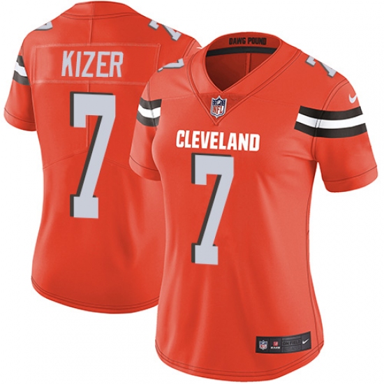 Women's Nike Cleveland Browns #7 DeShone Kizer Orange Alternate Vapor Untouchable Limited Player NFL Jersey - Ujersey