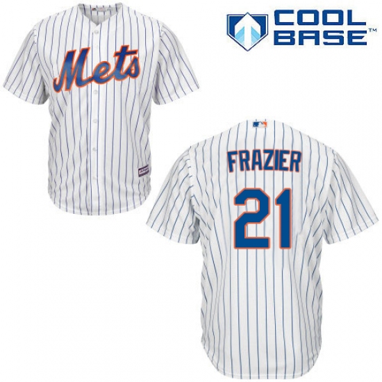 Men's Majestic New York Mets #21 Todd Frazier Replica White Home Cool Base MLB Jersey - Ujersey
