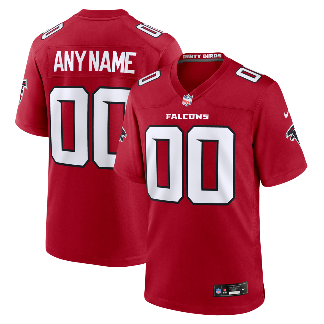 Men's Atlanta Falcons Nike Red Custom Game Jersey - U-jersey