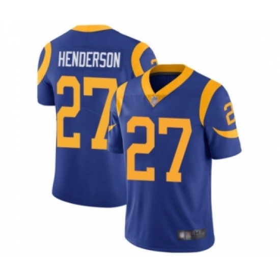 Youth Los Angeles Rams #27 Darrell Henderson Royal Blue Alternate Vapor Untouchable Limited Player Football Jersey - Ujersey