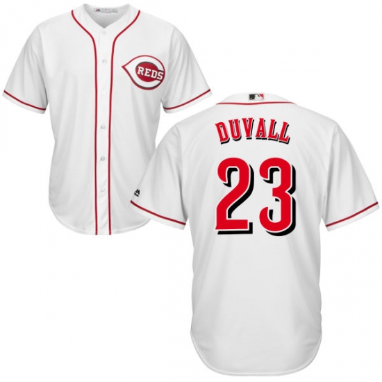 Youth Majestic Cincinnati Reds #23 Adam Duvall Authentic White Home Cool Base MLB Jersey - Ujersey