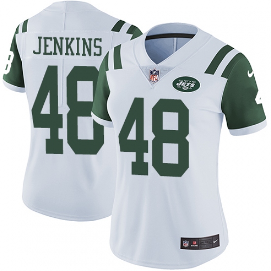 Women's Nike New York Jets #48 Jordan Jenkins Elite White NFL Jersey - Ujersey