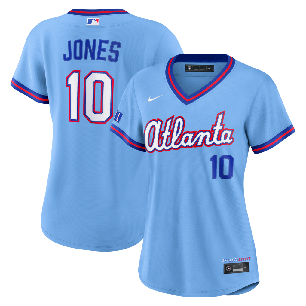 Women's Atlanta Braves Chipper Jones Nike Powder Blue 2026 City Connect Stadium Jersey - Ujersey