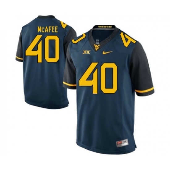 West Virginia Mountaineers 40 Pat McAfee Navy College Football Jersey - Ujersey