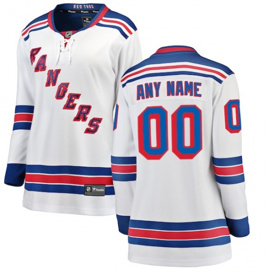 Women's New York Rangers Fanatics Branded White Away Breakaway Custom Jersey - Ujersey