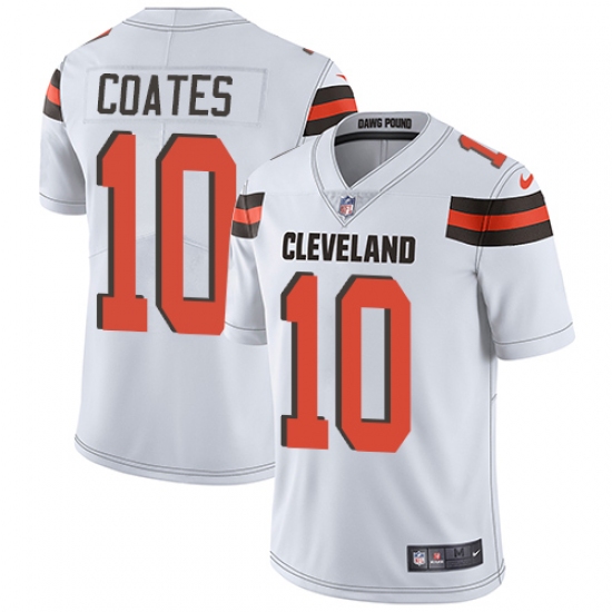 Youth Nike Cleveland Browns #10 Sammie Coates White Vapor Untouchable Limited Player NFL Jersey - Ujersey