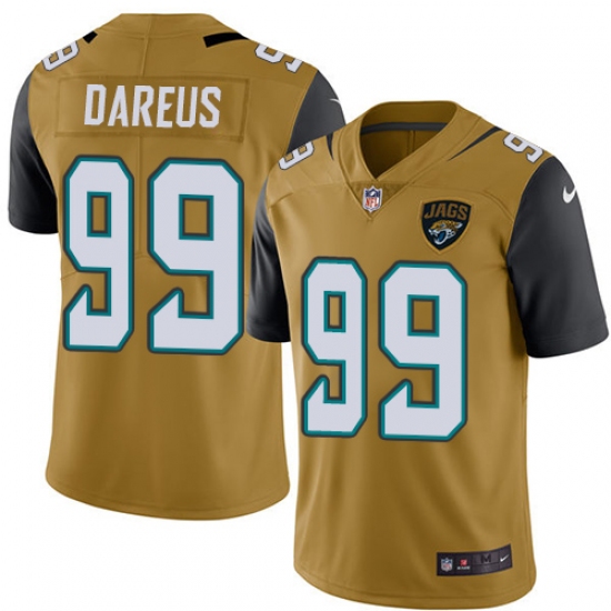 Youth Nike Jacksonville Jaguars #99 Marcell Dareus Limited Gold Rush Vapor Untouchable NFL Jersey - Ujersey