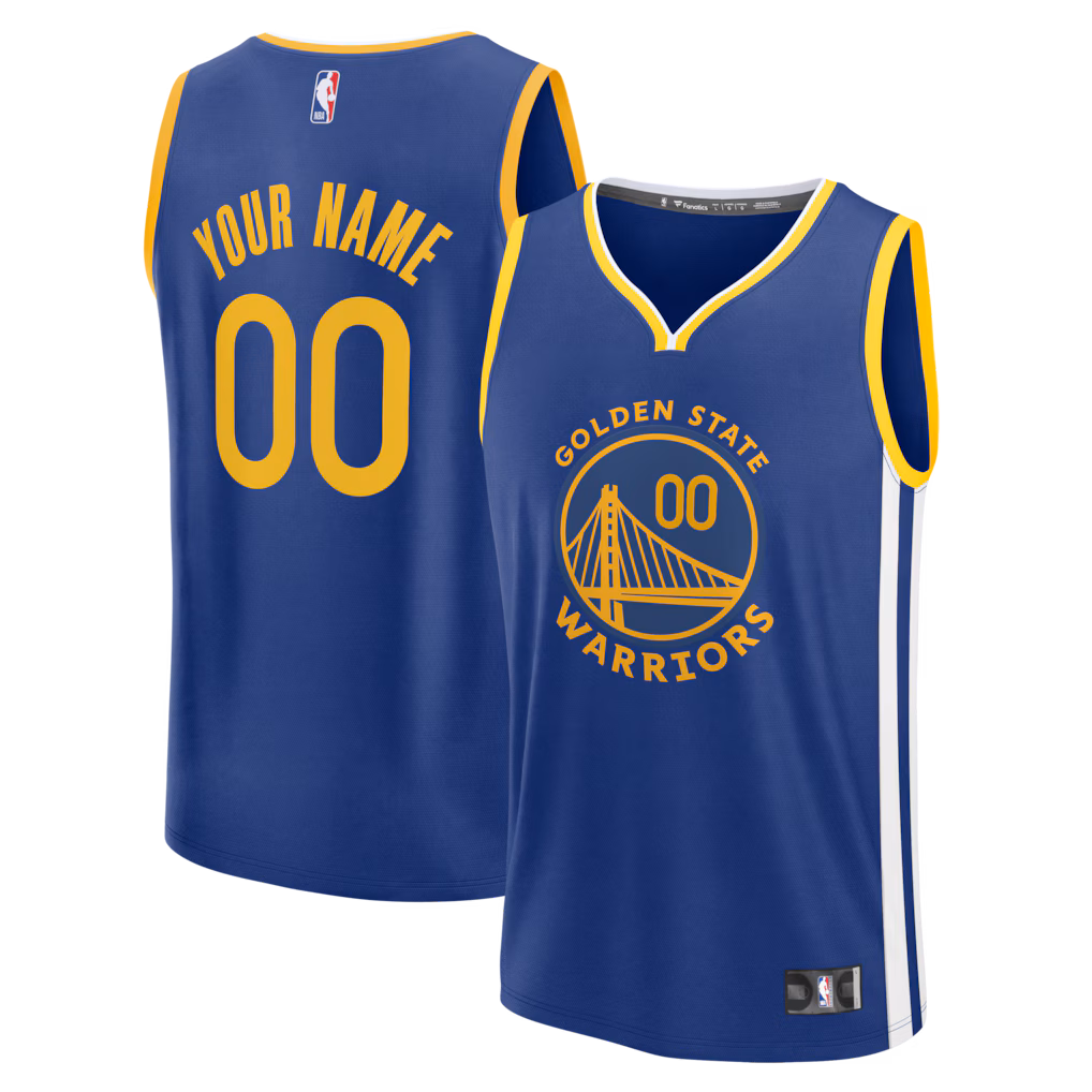 Men's Golden State Warriors Fanatics Royal Fast Break Custom Jersey - Icon Edition