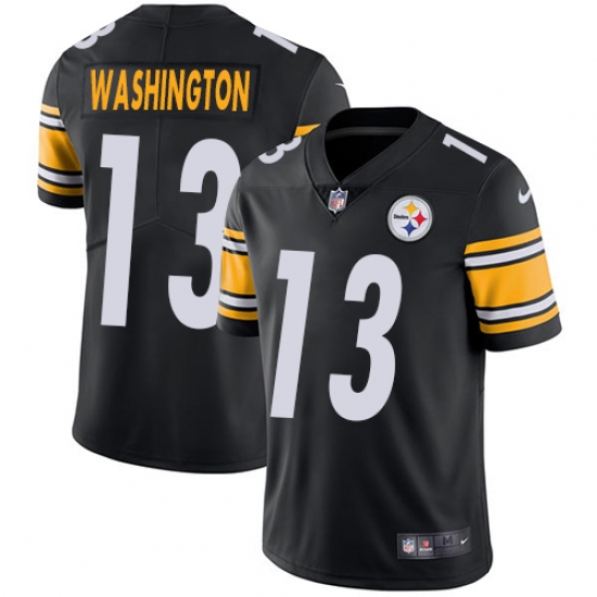 Men's Nike Pittsburgh Steelers #13 James Washington Black Team Color Vapor Untouchable Limited Player NFL Jersey - Ujersey