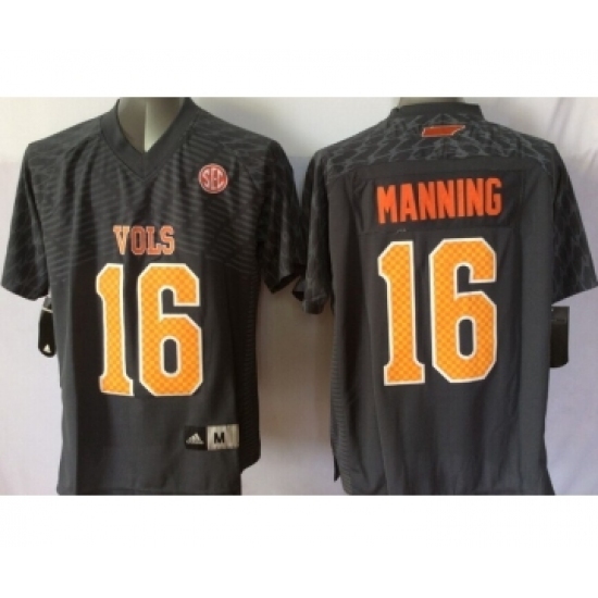 Tennessee Volunteers 16 Peyton Manning Black College Jersey - Ujersey