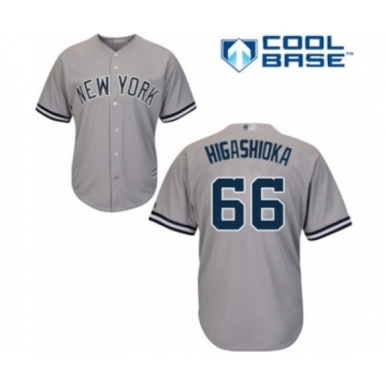 Youth New York Yankees #66 Kyle Higashioka Authentic Grey Road Baseball Player Jersey - Ujersey