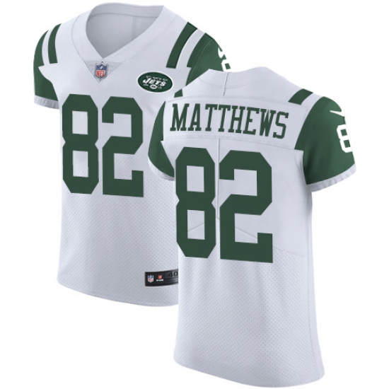 Men's Nike New York Jets #82 Rishard Matthews White Vapor Untouchable Elite Player NFL Jersey - Ujersey
