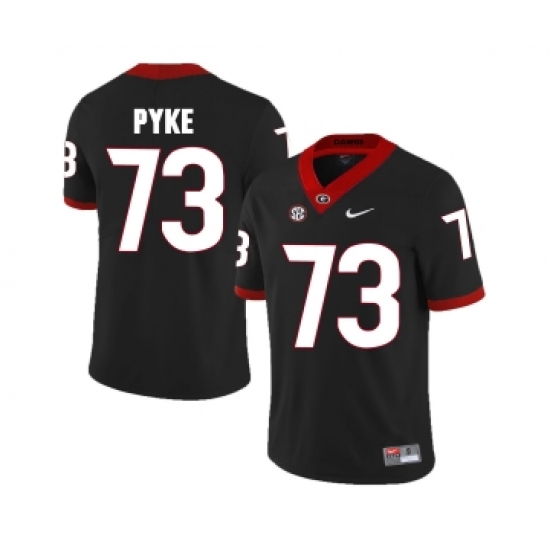 Georgia Bulldogs 73 Greg Pyke Black College Football Jersey - Ujersey