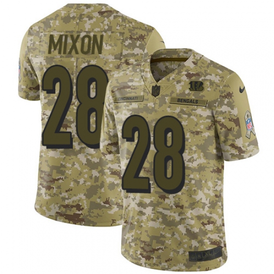 Men's Nike Cincinnati Bengals #28 Joe Mixon Limited Camo 2018 Salute to Service NFL Jersey - Ujersey