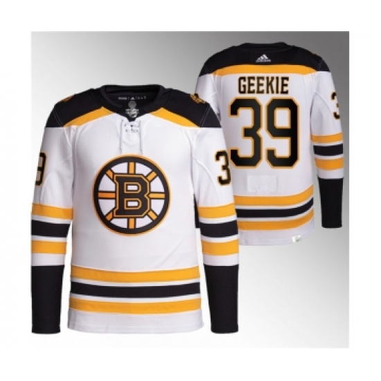 Men's Boston Bruins #39 Morgan Geekie White Stitched Jersey - Ujersey