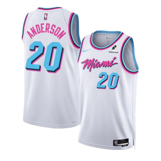 Men's Miami Heat #20 Kyle Anderson White 2025 City Edition Stitched Basketball Jersey - Ujersey