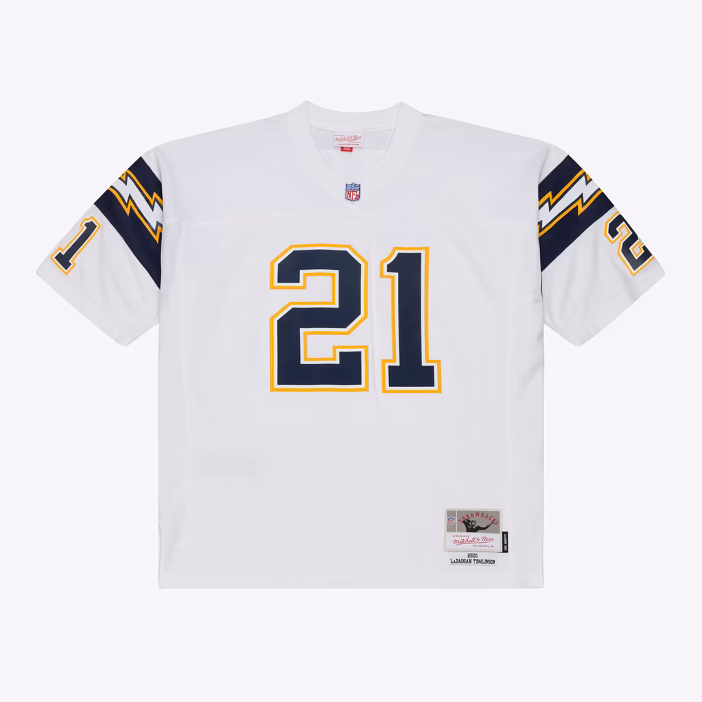 Men's San Diego Chargers LaDainian Tomlinson Mitchell & Ness White 2001 Legacy Replica Player Jersey