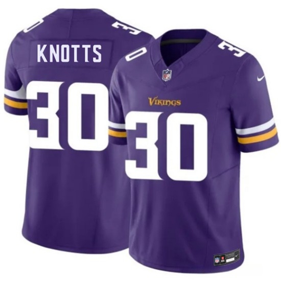 Men's Minnesota Vikings #30 Shaleak Knotts Purple 2026 Draft F.U.S.E. Vapor Untouchable Limited Football Stitched Jersey - Ujersey