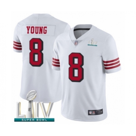 Youth San Francisco 49ers #8 Steve Young Limited White Rush Vapor Untouchable Super Bowl LIV Bound Football Jersey - Ujersey