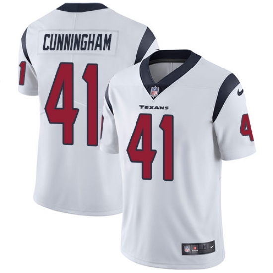Men's Nike Houston Texans #41 Zach Cunningham Limited White Vapor Untouchable NFL Jersey - Ujersey