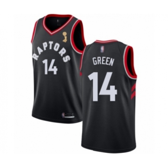 Men's Toronto Raptors #14 Danny Green Swingman Black 2019 Basketball Finals Champions Jersey Statement Edition - Ujersey