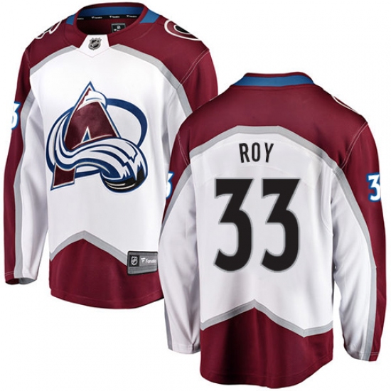 Youth Colorado Avalanche #33 Patrick Roy Fanatics Branded White Away Breakaway NHL Jersey - Ujersey