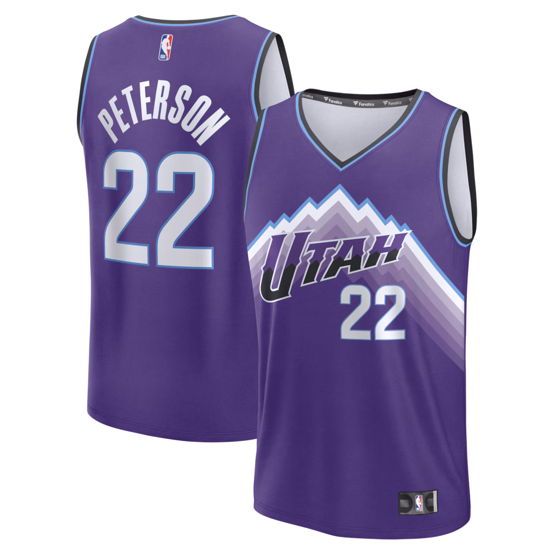 Men's Utah Jazz Darryn Peterson Fanatics Purple 2026 NBA Draft First Round Pick Fast Break Jersey - Icon Edition - Ujersey