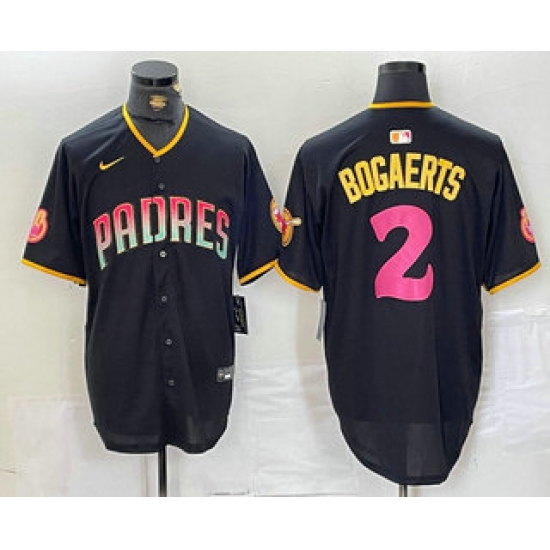 Men's San Diego Padres #2 Xander Bogaerts Black Fashion Baseball Jersey - Ujersey