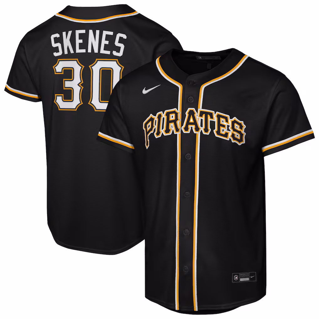 Youth Pittsburgh Pirates Paul Skenes Nike Black Fashion Replica Player Jersey - Vujersey Los Angeles Rams