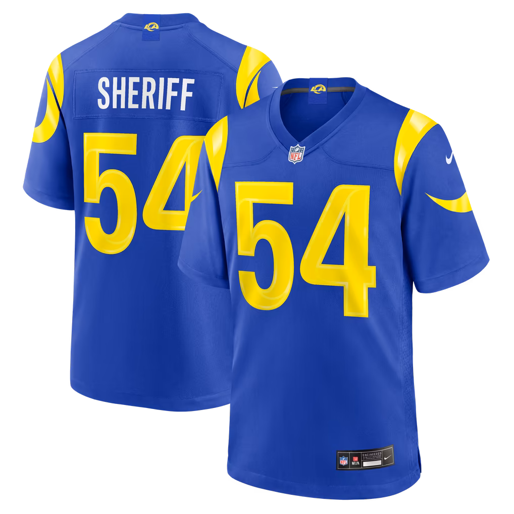 Men's Los Angeles Rams Jamie Sheriff Nike Royal Team Game Jersey - Ujersey
