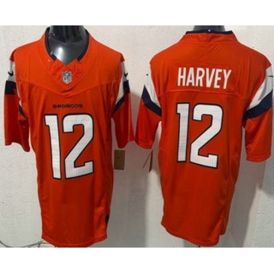 Men's Denver Broncos #12 Rj Harvey Limited Orange FUSE Vapor Jersey - Ujersey