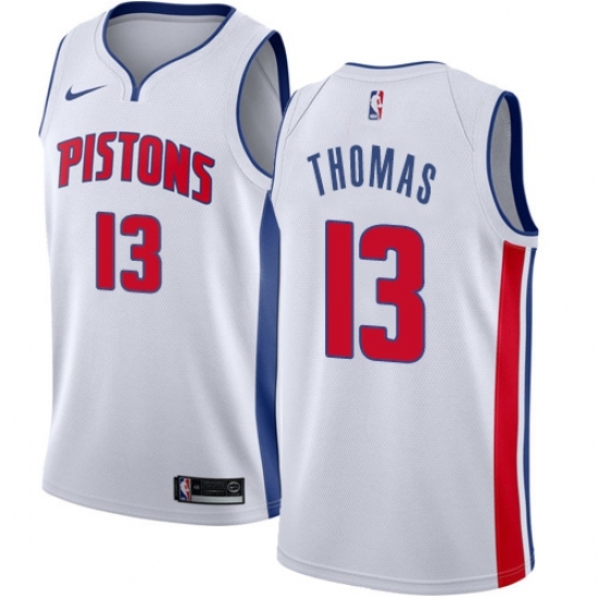 Men's Nike Detroit Pistons #13 Khyri Thomas Swingman White NBA Jersey - Association Edition - Ujersey