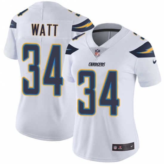 Women's Nike Los Angeles Chargers #34 Derek Watt Elite White NFL Jersey - Ujersey