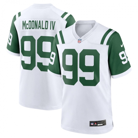 Men's New York Jets #99 Will McDonald IV White Classic Alternate VaporLimited Football Stitched Jersey - Ujersey