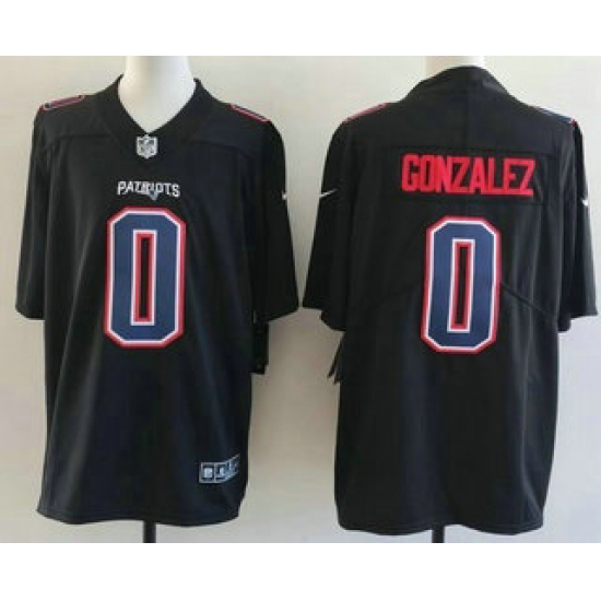 Men's New England Patriots #0 Christian Gonzalez Limited Black Fashion Vapor Jersey - Ujersey
