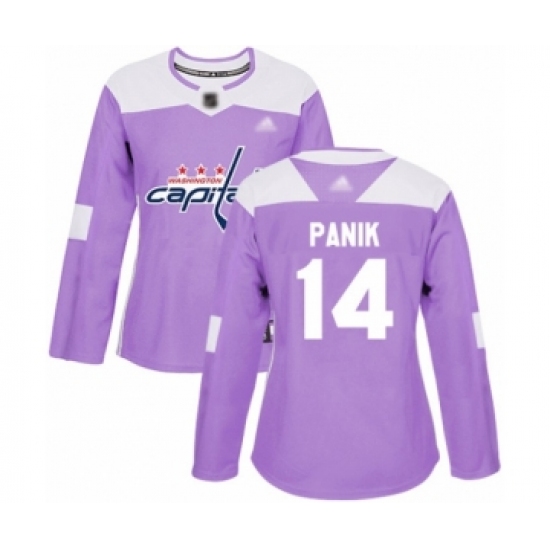 Women's Washington Capitals #14 Richard Panik Authentic Purple Fights Cancer Practice Hockey Jersey - Ujersey