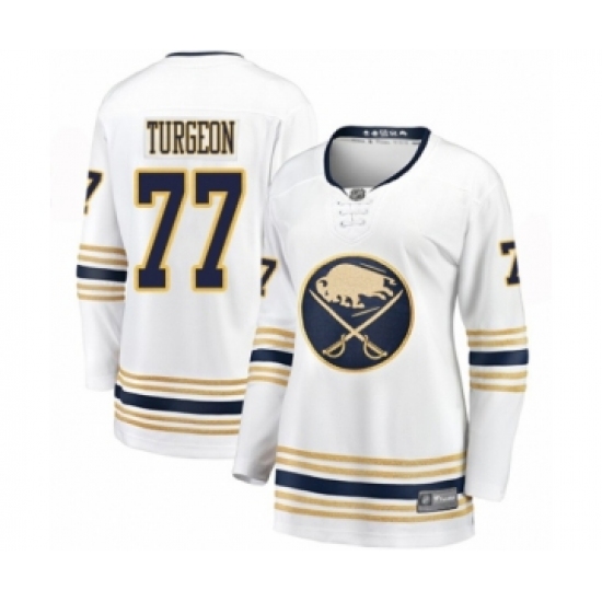 Women's Buffalo Sabres #77 Pierre Turgeon Fanatics Branded White 50th Season Breakaway Hockey Jersey - Ujersey