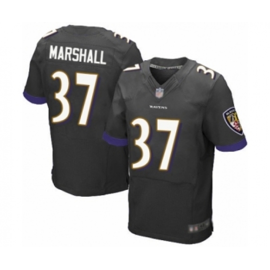 Men's Baltimore Ravens #37 Iman Marshall Elite Black Alternate Football Jersey - Ujersey