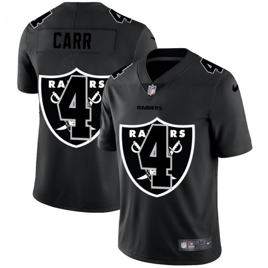 Men's Oakland Raiders #4 Derek Carr Black Nike Black Shadow Edition Limited Jersey