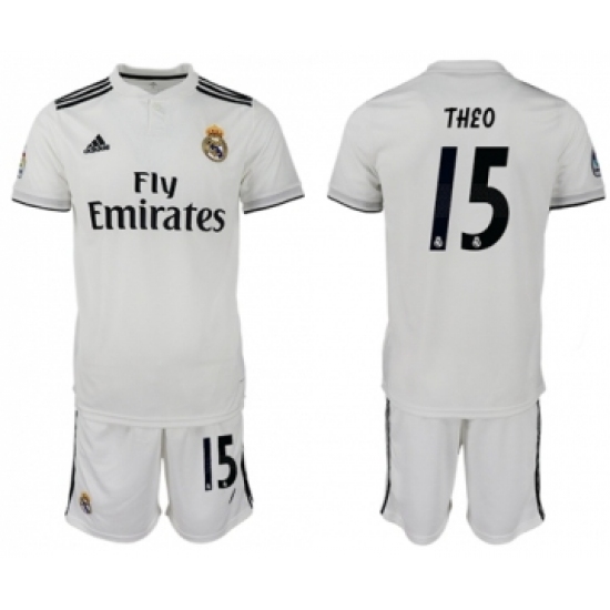 Real Madrid #15 Theo White Home Soccer Club Jersey