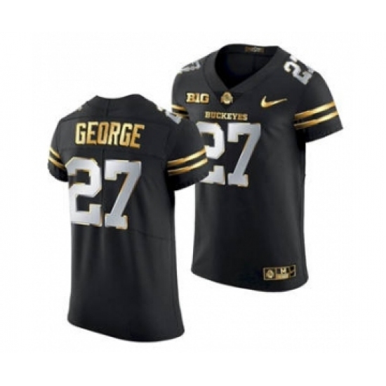 Men's Ohio State Buckeyes Eddie George Black Golden Edition Jersey 2020-21 - Ujersey