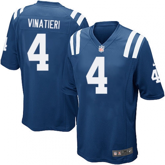 Men's Nike Indianapolis Colts #4 Adam Vinatieri Game Royal Blue Team Color NFL Jersey - Ujersey