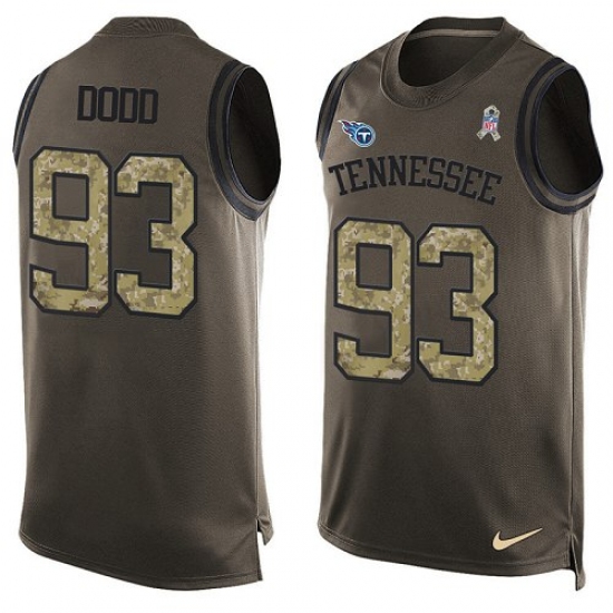 Men's Nike Tennessee Titans #93 Kevin Dodd Limited Green Salute to Service Tank Top NFL Jersey - Ujersey