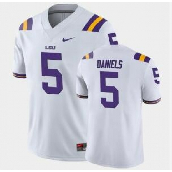 Men's LSU tigers Jayden Daniels #5 White Limited Stitched jersey - Ujersey