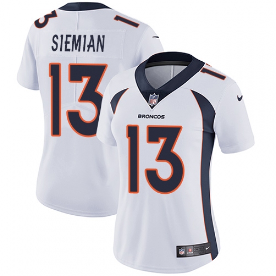 Women's Nike Denver Broncos #13 Trevor Siemian Elite White NFL Jersey - Ujersey