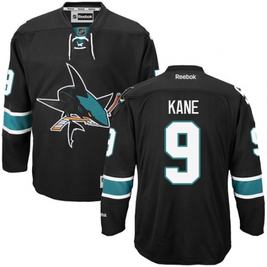 Men's Reebok San Jose Sharks #9 Evander Kane Authentic Black Third NHL Jersey - Ujersey